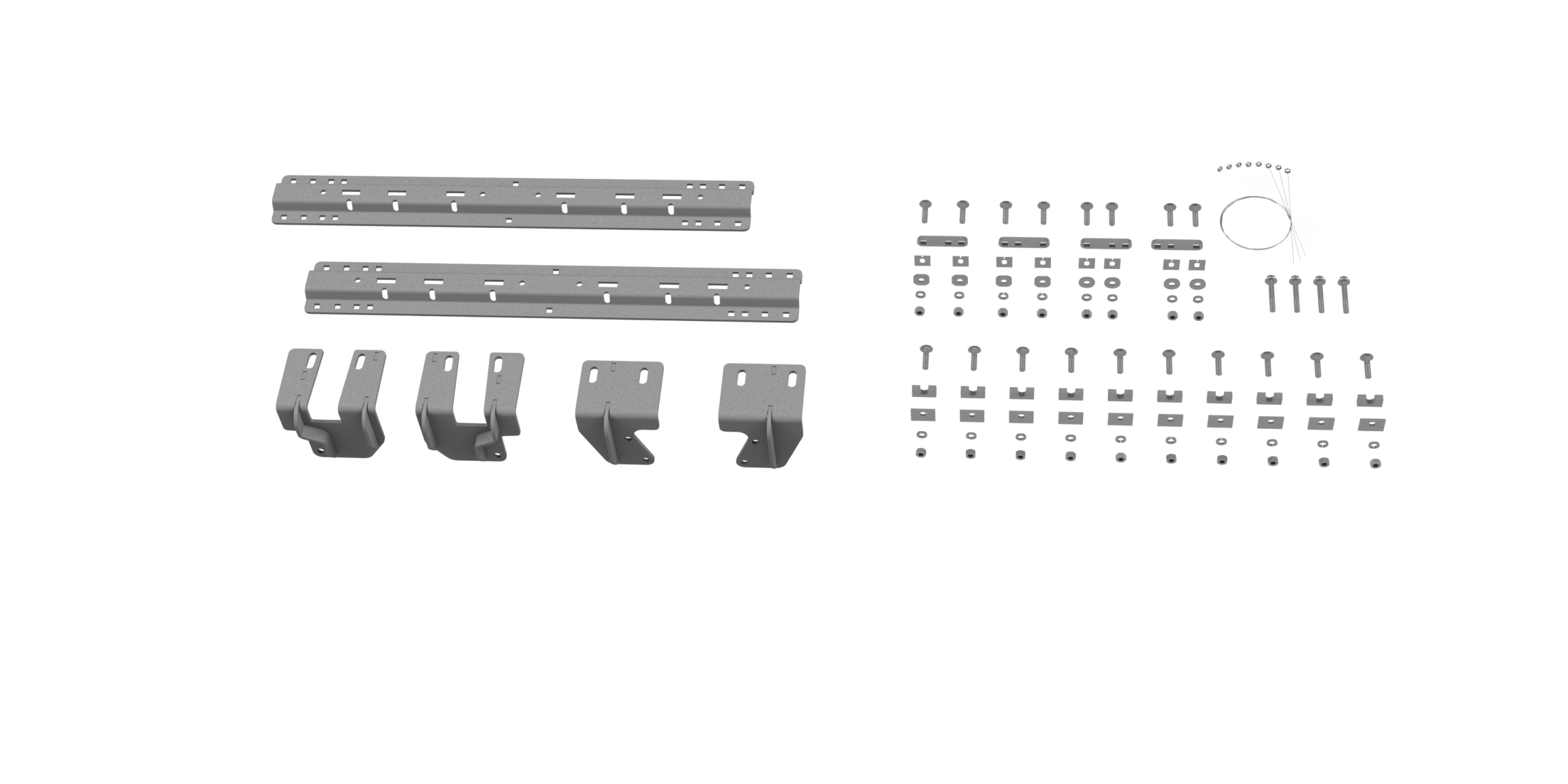B&W Towing RVK2505 Custom Installation Kit For Universal Mounting Rails For Some GM Trucks
