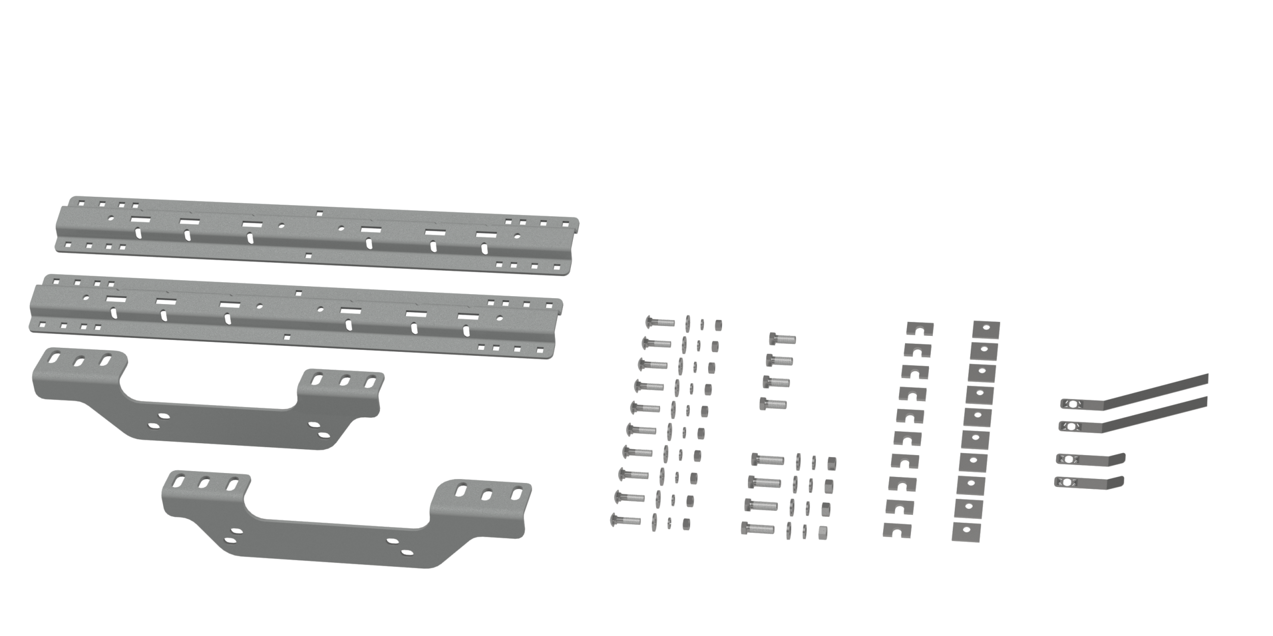 B&W Towing RVK2506 Custom Installation Kit For Universal Mounting Rails For Some GM Trucks