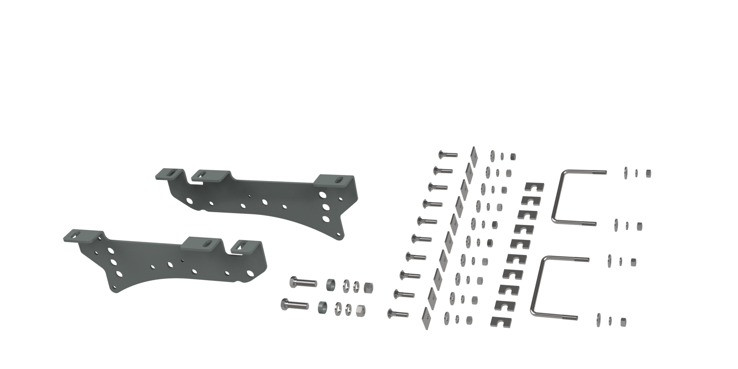 B&W Towing RVK2400 Custom Installation Kit For Universal Mounting Rails For Some Ford Trucks