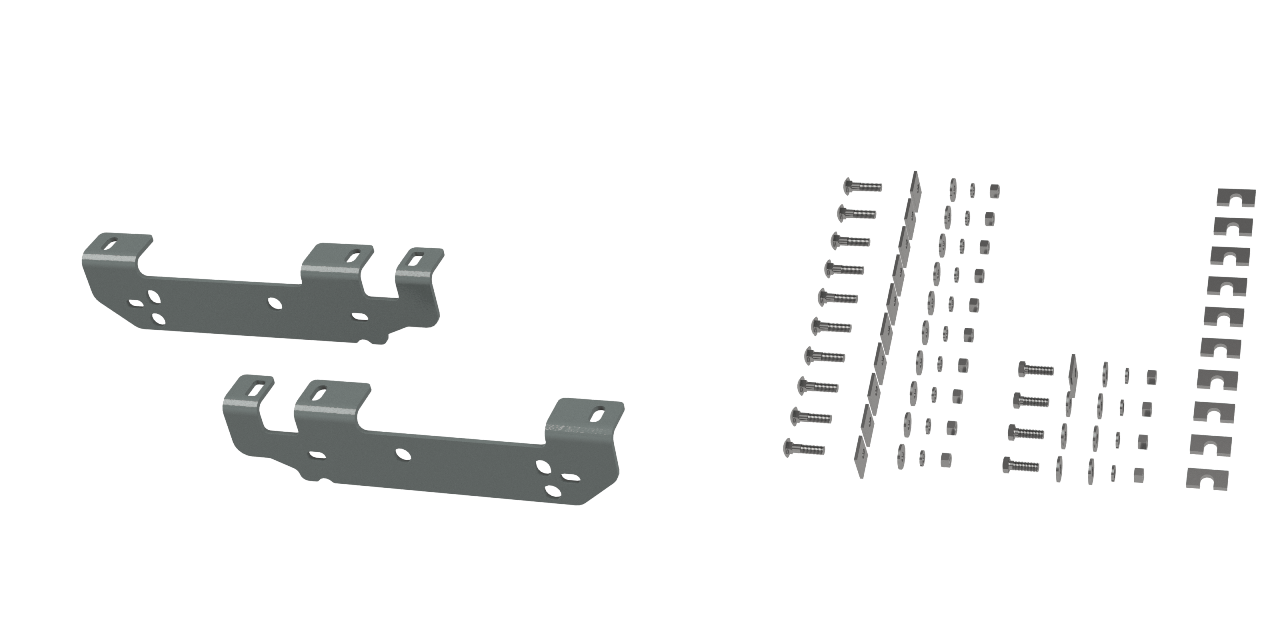 B&W Towing RVK2401 Custom Installation Kit For Universal Mounting Rails For Some Ford Trucks