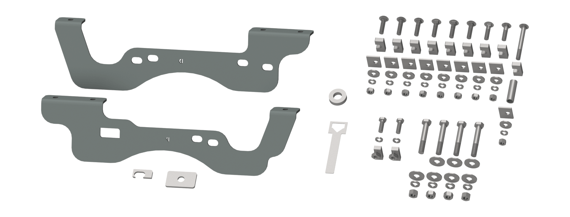 B&W Towing RVK2406 Custom Installation Kit For Universal Mounting Rails For Some Ford Trucks