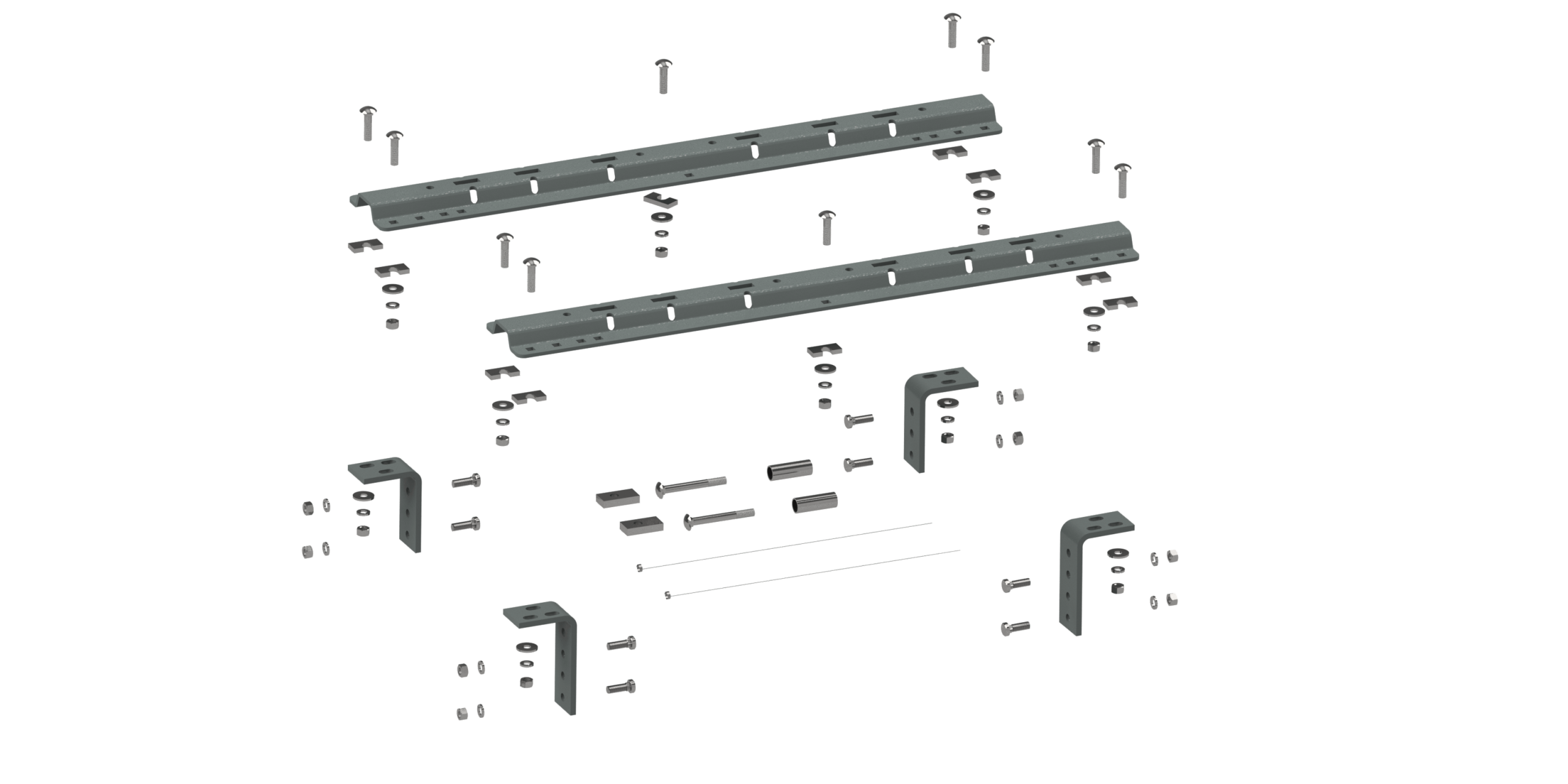 B&W Towing RVR3200 Universal Mounting Rails For 5th Wheel Hitches