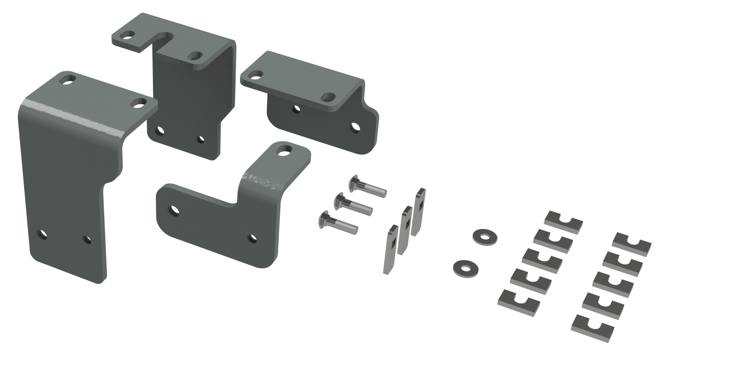 B&W Towing RVR3203 Custom Installation Kit For Universal Mounting Rails For Some NissanTrucks