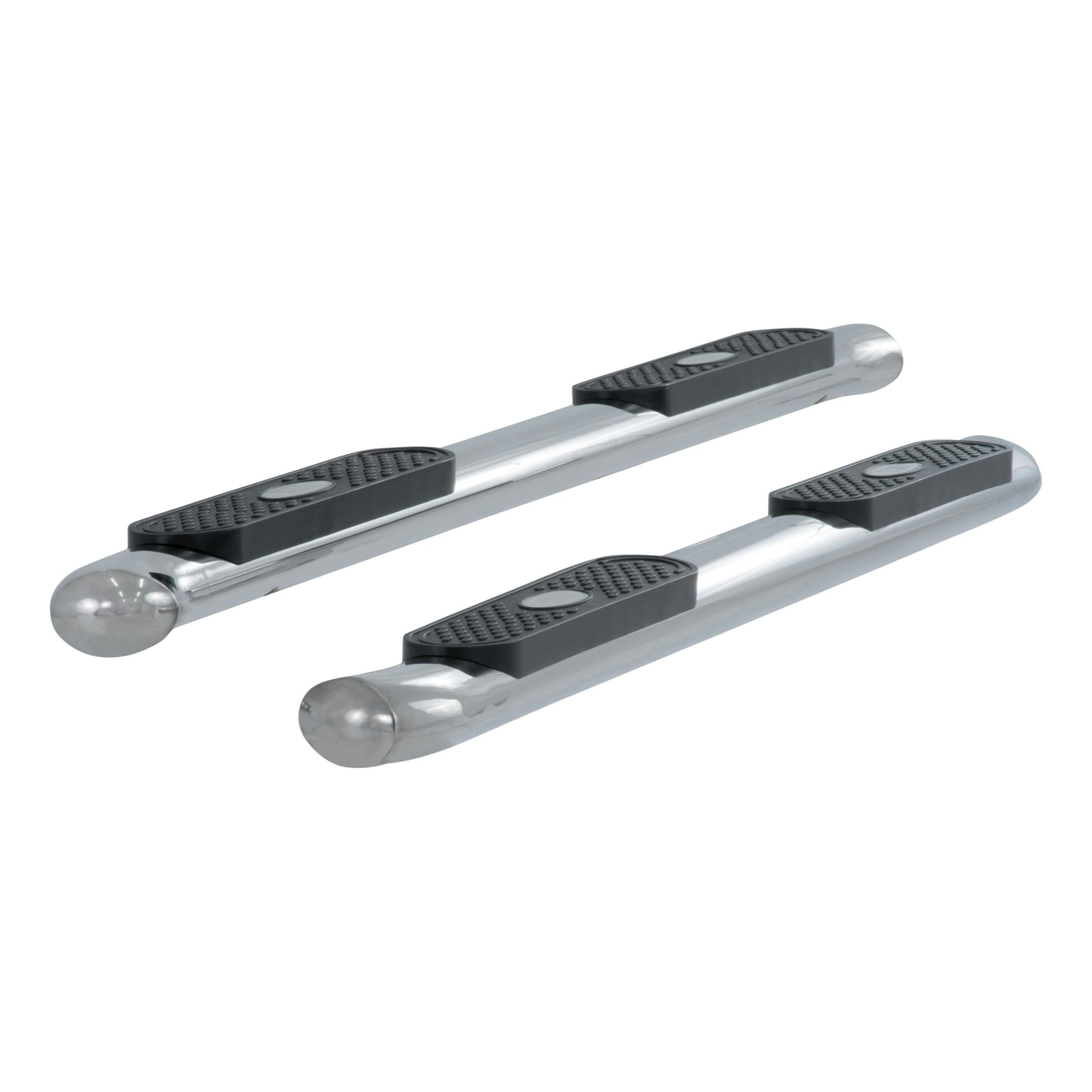 ARIES S224031-2 4 Polished Stainless Oval Side Bars, Select Chevrolet Traverse, GMC Acadia