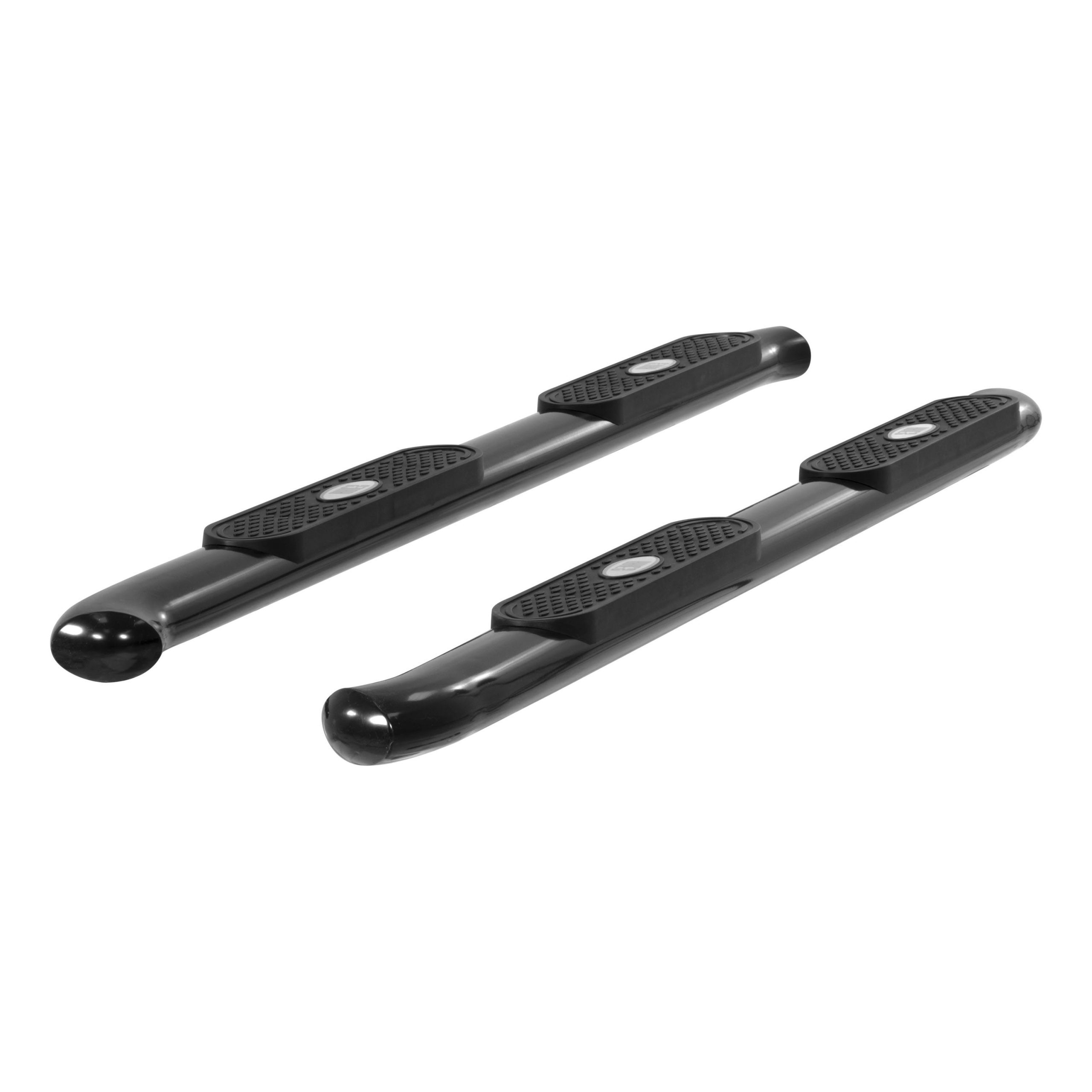 ARIES S224046 4" Black Steel Oval Side Bars, Select Silverado, GMC Sierra 1500, 2500, 3500 HD