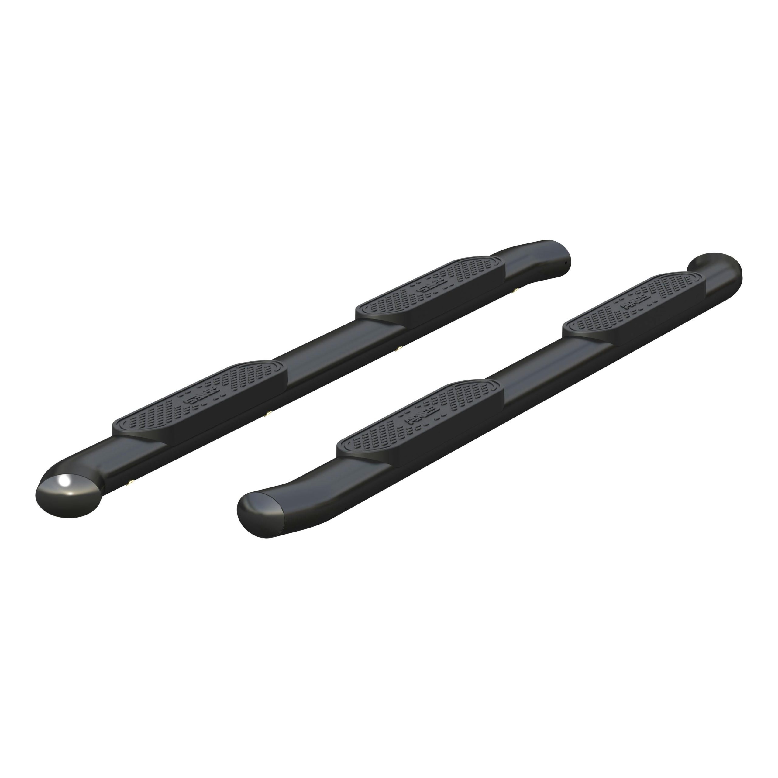 ARIES S224053 4" Black Steel Oval Side Bars, Select Silverado, Sierra 1500, 2500, 3500 Crew