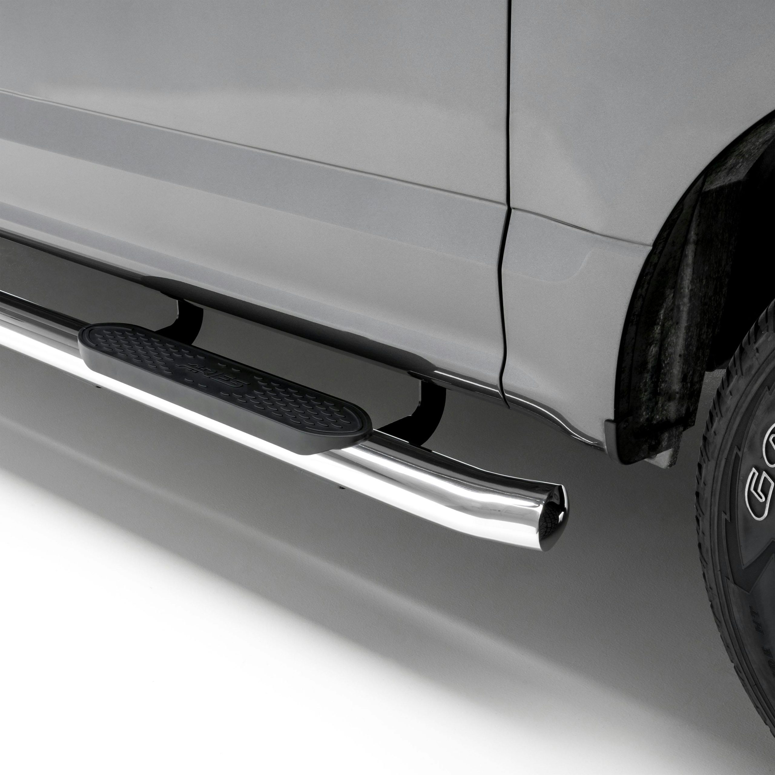 ARIES S224054-2 4" Polished Stainless Oval Side Bars, Select Silverado, Sierra 1500 Extended Cab