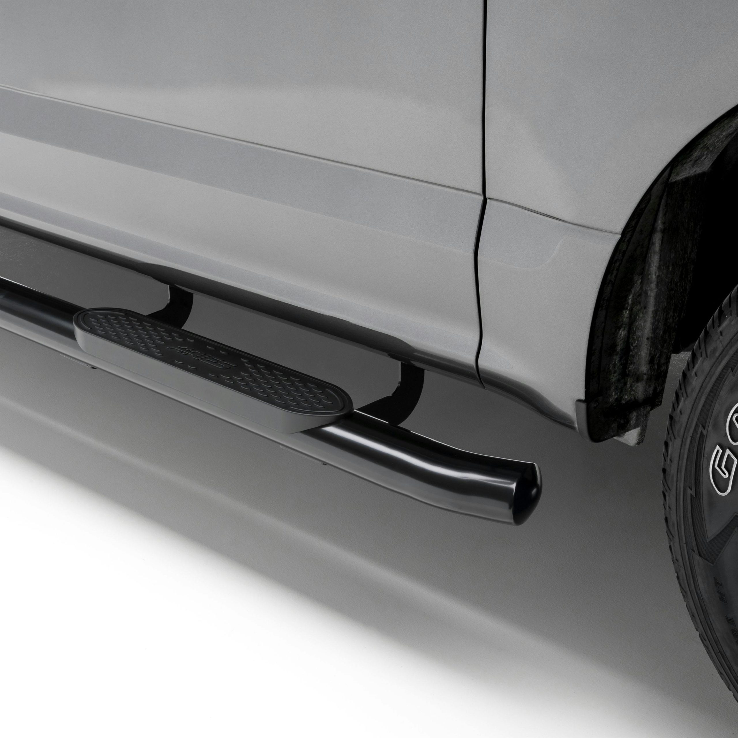 ARIES S224054 4" Black Steel Oval Side Bars, Select Silverado, Sierra 1500 Extended Cab