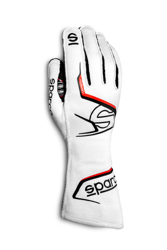 Sparco Glove Arrow X-Large White / Black 00131412BINR