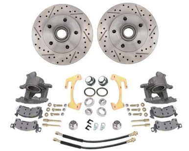Deluxe Disc Brake Kit 47-59 Chevy Half-Ton Truck - Drilled/Slotted