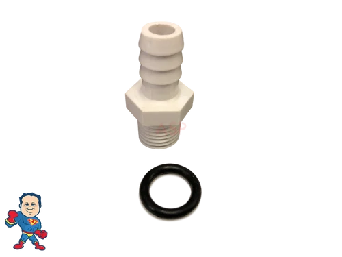 Air Bleeder Barb Adapter 3/8″b x 1/4″mpt for Jacuzzi Sundance Piranha Pump Face with O-Ring