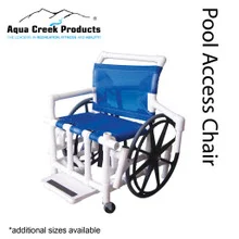 Aqua Creek Pool Access Chair, 18″ w/Mesh Seat – F-520SPM