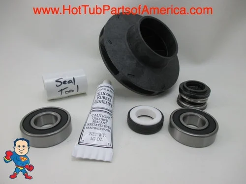 Aqua-Flo XP2 1.5HP Impeller Kit w/ Seal & 2 Bearings – 2 1/8″ Eye, 5/16″ Vane, 4″ OD – 91694150