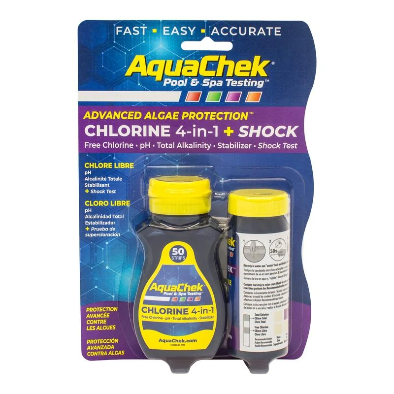 AquaChek Free Chlorine + Shock Test Strips – 511249