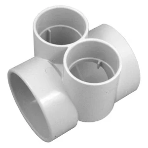 Aquastar 4″ X 2.5″ White Horizontal T With Reducer Bushing, BFB101