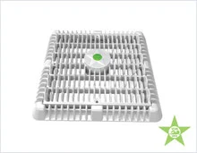 AquaStar -WAV9WR101- 9″ Square Wave Anti-Entrapment Suction Outlet Cover, Vented Riser Ring and Mud Frame