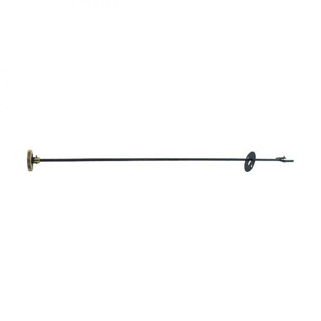 Model T Carburetor Adjusting Rod, 2-Hole Steel Bracket WithBrass Knob, For Wood Firewall, 1913-1921