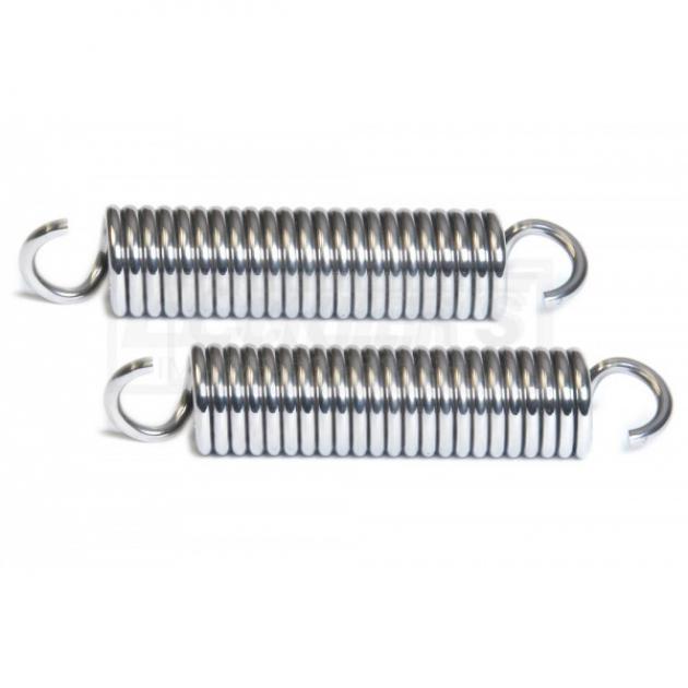 Chevy Hood Hinge Springs, Polished Stainless Steel, 1957