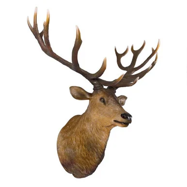 Big Antler Trophy Outdoor Buck Deer Head Wall Sculpture 58.5″