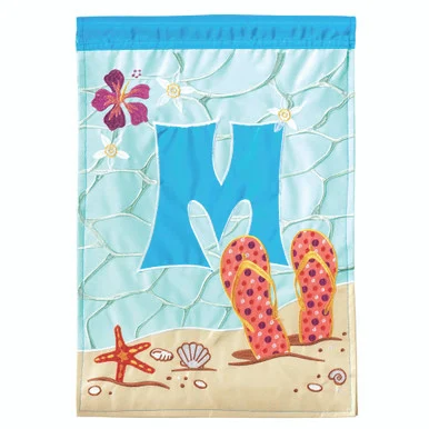 Blue and Orange “M” Printed Rectangular Garden Flag 18″ x 13″