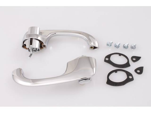 Outside Front Door Handle Assembly Set, Imported Repro