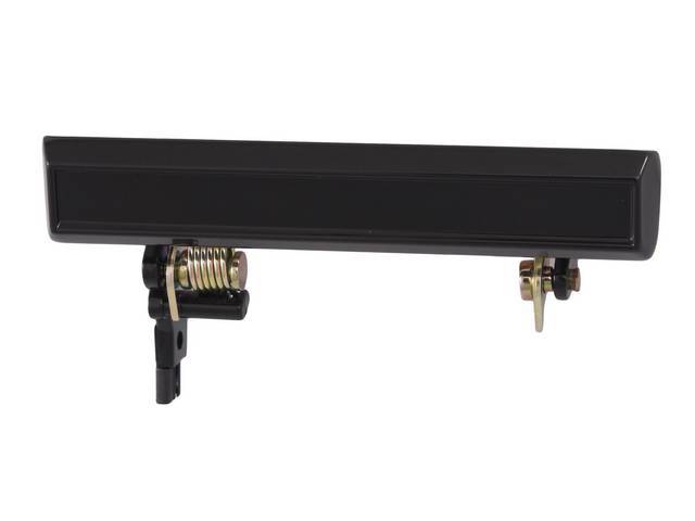 Outside Door Handle, gloss black finish, LH, repro