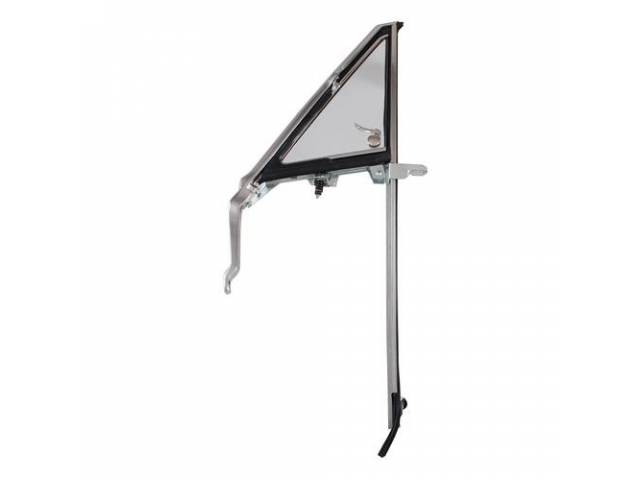 Vent Window Glass Assembly, LH, clear glass, repro