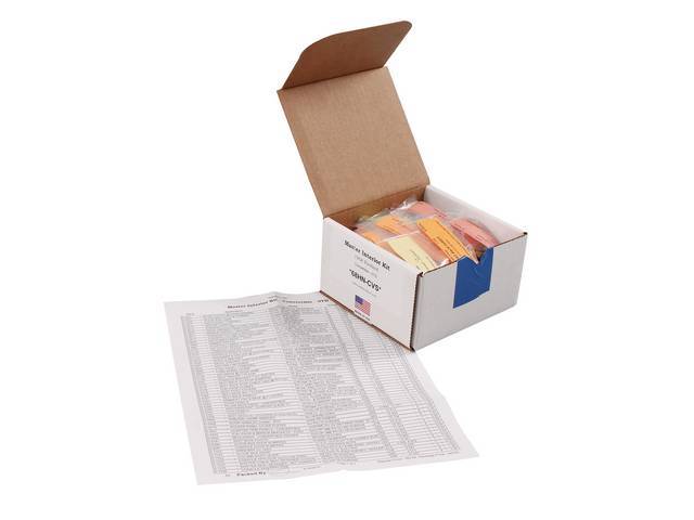 HARDWARE KIT, Master Interior, correct fasteners to attach interior components in a discounted kit versus purchasing individual smaller kits, (325) incl OE style fasteners w/ correct color and markings