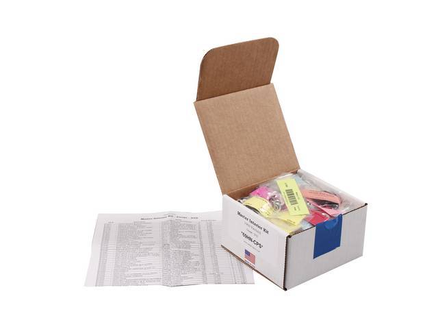 HARDWARE KIT, Master Interior, correct fasteners to attach interior components in a discounted kit versus purchasing individual smaller kits, (374) incl OE style fasteners w/ correct color and markings