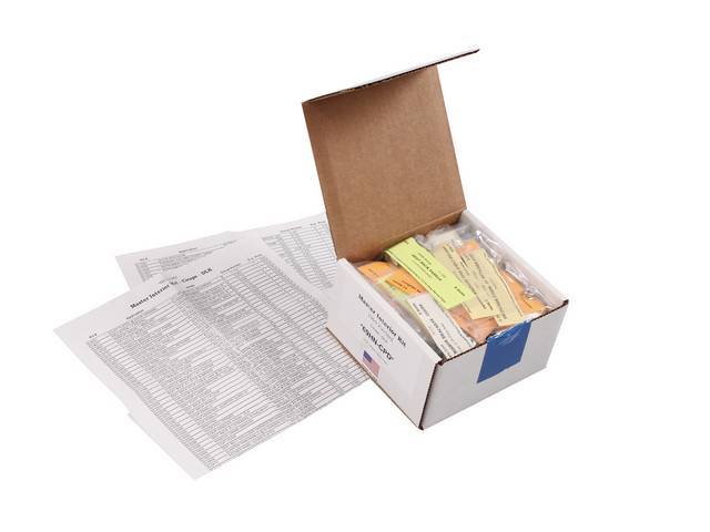 HARDWARE KIT, Master Interior, correct fasteners to attach interior components in a discounted kit versus purchasing individual smaller kits, (394) incl OE style fasteners w/ correct color and markings