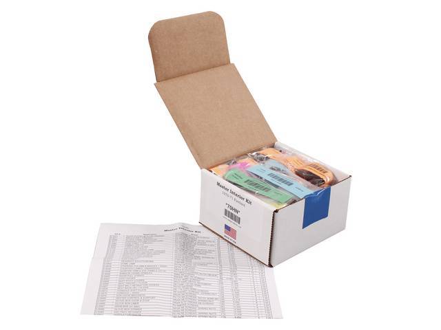 HARDWARE KIT, Master Interior, correct fasteners to attach interior components in a discounted kit versus purchasing individual smaller kits, (292) incl OE style fasteners w/ correct color and markings
