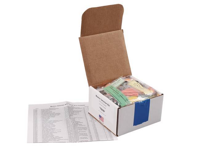 HARDWARE KIT, Master Interior, correct fasteners to attach interior components in a discounted kit versus purchasing individual smaller kits, (270) incl OE style fasteners w/ correct color and markings