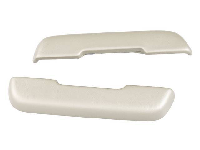 Arm Rest Cover / Pad / Trim, Premium, Front Door, White, Legendary, Madrid grain vinyl over a steel core, 11 inch length, concours correct repro