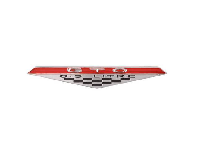 "GTO" Front Door Trim Pad / Panel Emblem, reproduction