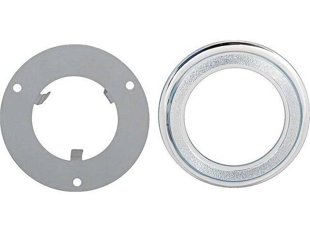 Front Door Panel Emblem Bezel, OER Repro