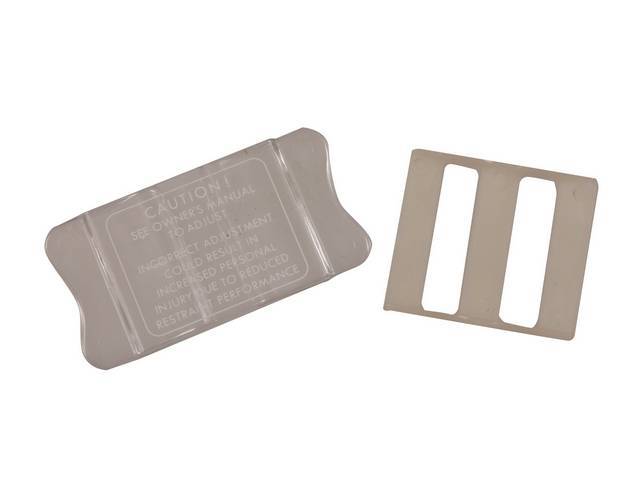 Front Seat Shoulder Strap Clip and Retainer, Plastic, OE-style reproduction