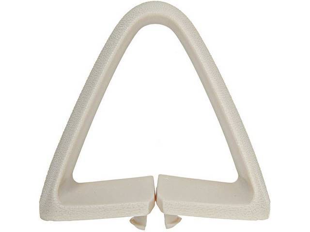 Seat Shoulder Strap Guide / Retainer, White, RH or LH, reproduction
