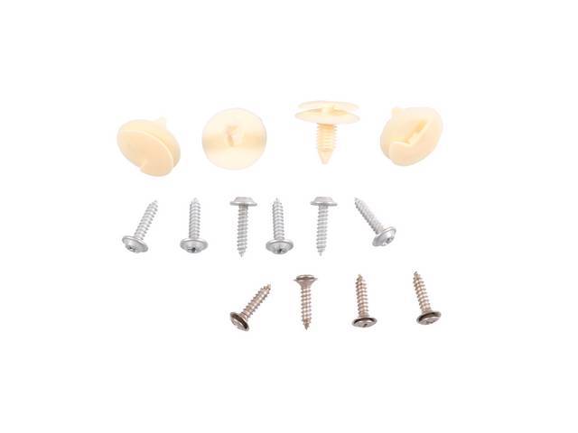 Inner Lower Quarter Trim, Black, LH, plastic w/ correct grain and finish, GM Licensed restoration part