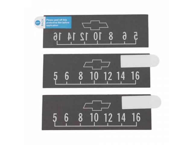 SCREEN PROTECTORS, (3), White, *BOWTIE* Outline, Incl radio dial art work, Protects your Retrosound Radio face plate