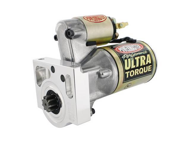 Powermaster Starter, New, Ultra Torque, 250 ft lbs torque, 18:1 max compression ratio, 3.4hp, straight mount, 10.25 lbs