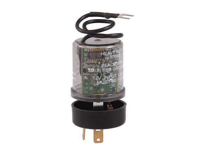 Flasher, W/ Polarity Reversing Adapter, 12 Volt, Must use w/ LED conversion kits
