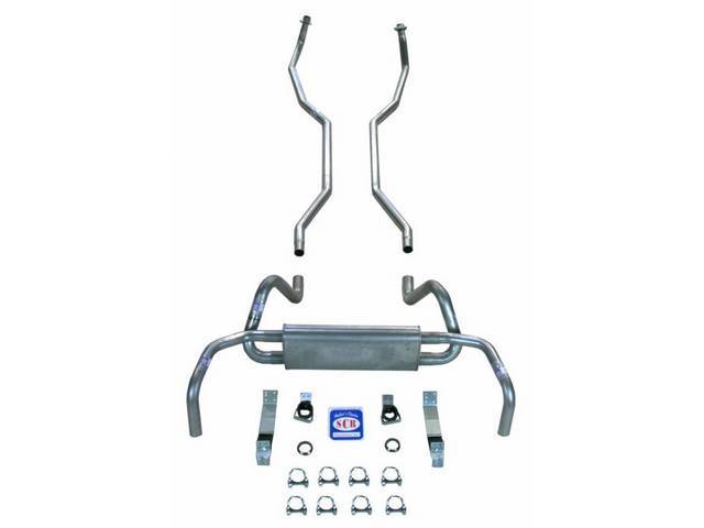 Aluminized Dual Exhaust System, OE Style, Reproduction for (67-68)