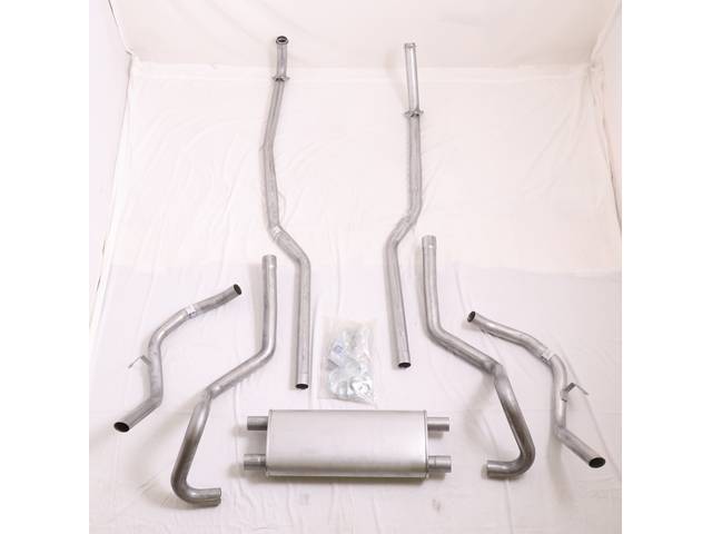 Aluminized Dual Exhaust System, OE Style, Reproduction for (70-74)