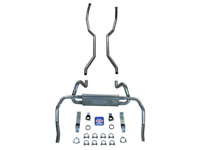 Stainless Steel Dual Exhaust System, OE Style, Reproduction for (70-74)