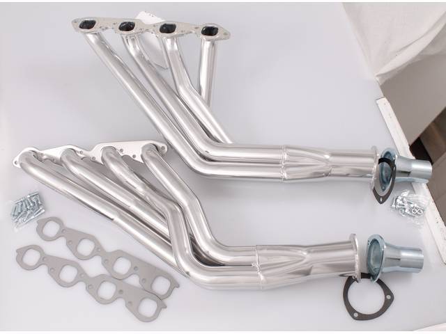 Headers, Full Length, 2 inch primary tube, SAP port and 3 1/2 inch collector w/ 2 1/2 inch reducer, Ceramic finish, Patriot