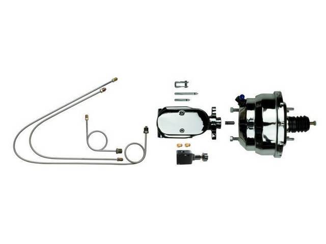 Booster and Master Cylinder Combo Kit, Chrome, Street Bandit