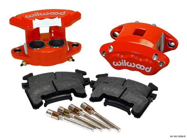Caliper Kit, Front Disc Upgrade, D154 by Wilwood, Red powder coated finish