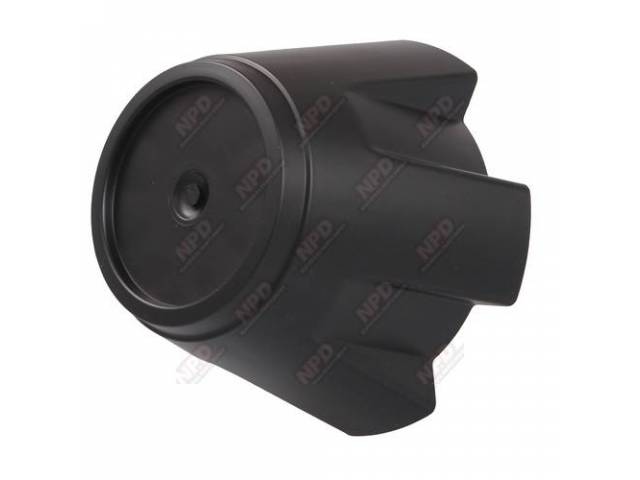 Rally Wheel Center Cap, satin black finish, OE style reproduction