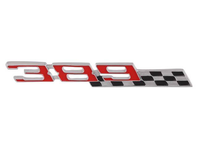 *389* Front Fender Emblem Set, reproduction