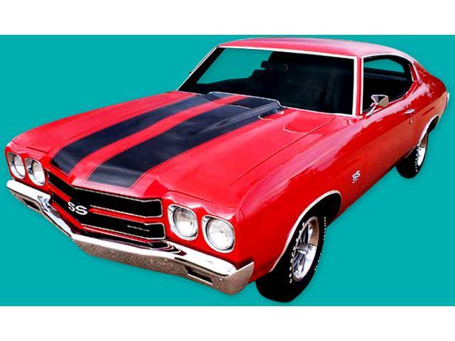 Chevelle Super Sport Black Hood / Trunk Vinyl Stripe Kit